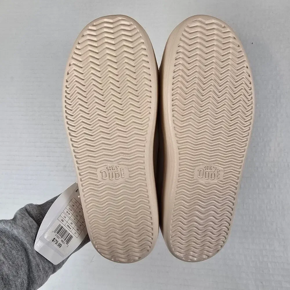 Hey Dude Austin Lift Classic Slip-On Mules Womens Size 8 Blush Platform Shoes